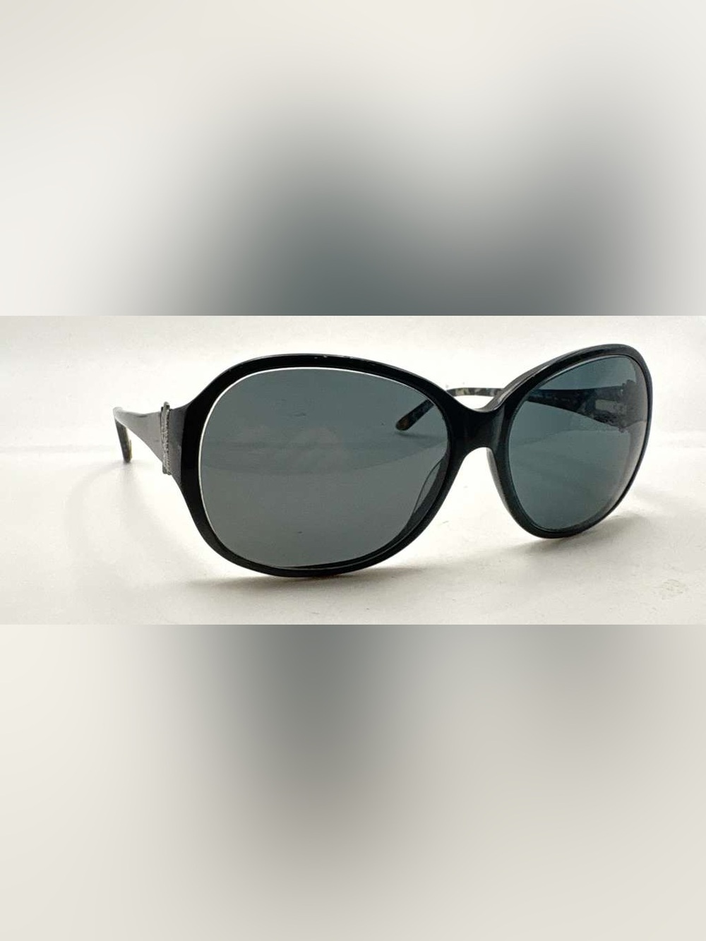 Saks Fifth Avenue Saks 66/S Black Blue Oval Sunglasses Frames Only